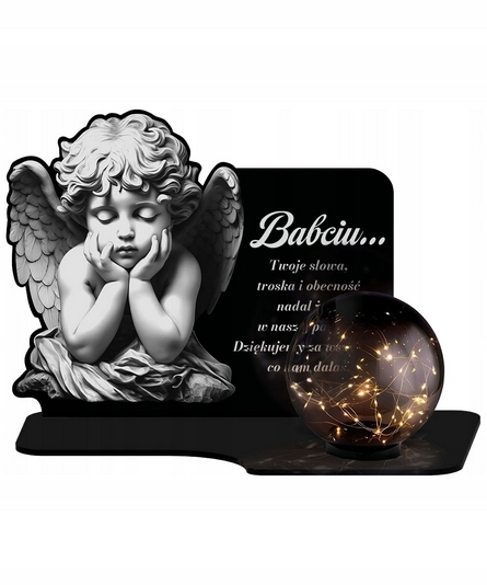 Personalizovaný Solárny LED Sviečka s Anjelikom - Trvalý Symbol Pamiäte